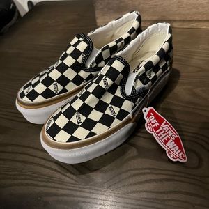 Checkered platform vans